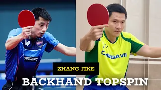 Zhang Jike's Backhand Topspin Technique | Tutorial