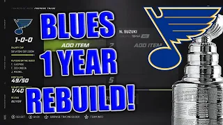 NHL 21 St Louis Blues 1 Year Stanley Cup Rebuild!