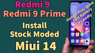 How To Install Miui 14 Stock Moded On Redmi 9 Redmi 9 Prime [ اردو हिन्दी ]