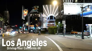 [4K] LOS ANGELES🇺🇸 Night Drive - Driving Downtown, Getting to LAX from "The Roosevelt Hotel"