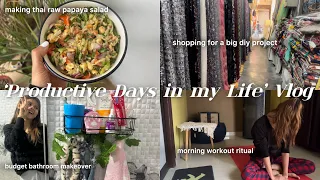 Vlog : making raw papaya salad, diy shopping, bathroom makeover & more! #adayinmylife