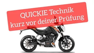 Quickie Technik für Klasse A, A1 und/oder A2 kurz vor deiner Prüfung