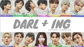 [Karaoke] SEVENTEEN (세븐틴) - 'Darl+ing' (Color Coded Lyric) (14 member ver)