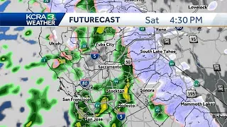 More Valley showers and snow in the mountains of Northern California