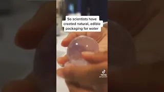 Edible water bottle 💧would you try this ?