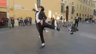 Awesome Michael Jackson impersonator street performance in Rome, Italy