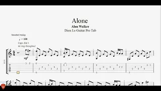 Alan Walker - Alone - Guitar Lesson + TAB