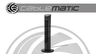 Remote control 3-speed oscillating tower fan - distributed by CABLEMATIC ®