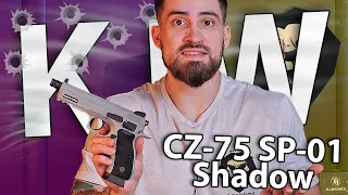 Страйкбольный пистолет KJW CZ-75 SP-01 Shadow (6 мм, GBB, Green Gas, UGSR) видео обзор