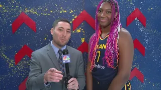 'It's been really fun' | Aliyah Boston ready for action this season with Indiana Fever, Caitlin Clar