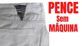 PENCE SEM MÁQUINA, como  apertar calça jeans sem máquina. costura à mão  #costurainvisivel #pence