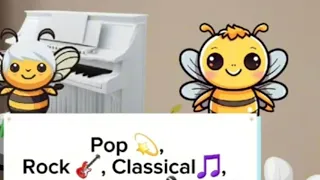 Bee's Betty&Lucy Investigating  #music  genres 🐝 Journey with SolloMoon 🌚 #kidsvideo #musiclessons