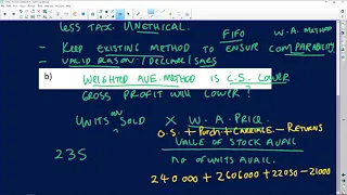 Accounting 2020:  Paper 1 Support:  Stock Valuation and Internal Controls