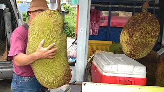 Giant Jackfruit Cutting Skills - The king of fruits