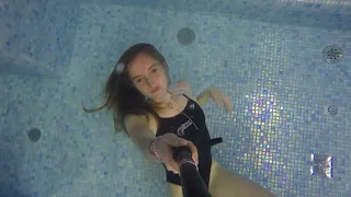 lying on the bottom under water