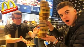 McDonalds PRANK | BURGER MIT 100 MAL FLEISCH BESTELLEN