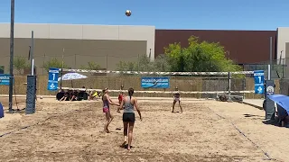 Kallie & Reese Beach Volleyball 4 5/11/24 Won 21-6