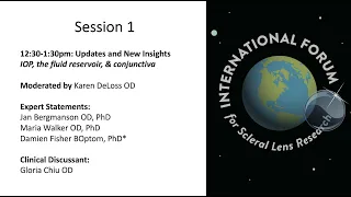 IFSLR Session 1: A discussion of IOP, midday fogging, and conjunctival prolapse with scleral lenses