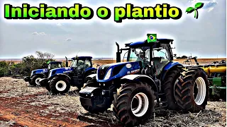 //Transportando o maquinário e iniciando o plantio 🌱🇧🇷