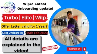 Wipro onboarding update | Offer letter valid? | Turbo, Elite, Wilp - P1 & P2 | March 2023🔥👍