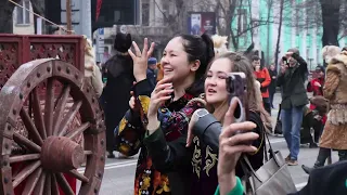 Праздничное шествие на Наурыз. АЛМА-АТА. 2024год. 4К.