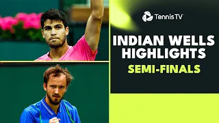 Alcaraz vs Sinner; Medvedev vs Tiafoe | Indian Wells 2023 Semi-Final Highlights