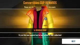 Asphalt 8, Claimed Convertible CUP Rewards