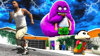 FRANKLIN Drinks GRIMACE SHAKE in GTA 5 | SHINCHAN and CHOP