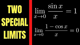 Calculus 1: Limits of sin(x)/x and (1 - cos(x))/x as x approaches zero