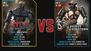 Real Steel WRB Atom VS Six Shooter NEW graphics blows