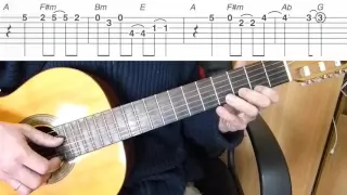 Dream a Little Dream of Me - Easy Guitar melody tutorial + TAB Guitar lesson