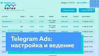Telegram Ads: создание и ведение рекламы