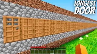 I found a LONGEST DOOR  in Minecraft ! What's inside the NEW SECRET DOOR ?