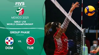 DOM vs. TUR - Group Phase | Girls U18 Volleyball World Champs 2021