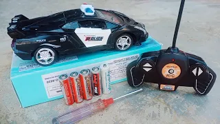 UNBOXING RC CAR MOBIL REMOT KONTROL  POLICE CAR MODERN TEAM