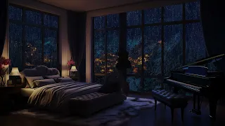 Relax, Dispel Stress With The Sound Of Rain In Mountain at Midnight | White Noise Deep Sleep