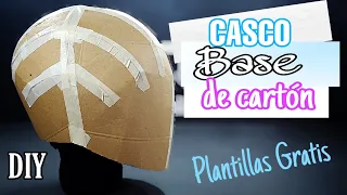 DIY- Cómo Hacer un "CASCO Base de CARTÓN" ||Plantillas GRATIS|| Hacelo Vos!!