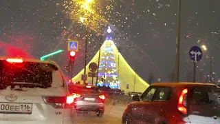 Holiday Lights in Kazan - 2022. Kazan. Tatarstan. Russia.