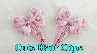 Ribbon Bow Tutorial / Part 16/ How to cover Snap Clip/ Snap Clips / Hair Accessories/DIY/2024