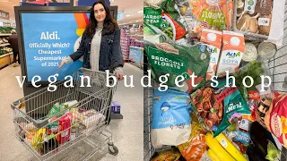 £12 VEGAN WEEKLY BUDGET GROCERY SHOP AT ALDI 💰