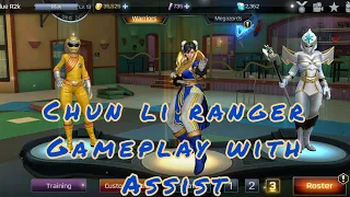 Power Rangers Legacy Wars Chun li ranger with assist gameplay