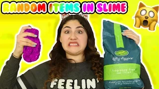 RANDOM ITEMS IN SLIME | PUTTING RANDOM ITEMS IN SLIME | Slimeatory #204