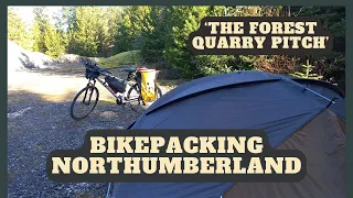 Bikepacking in Northumberland and Wild Camping in A Forest Quarry. Solo Bikepacking UK.