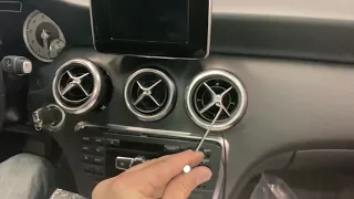 Mercedes GLA, a class - как снять штатную магнитолу + магнитола Android, how to remove the head unit