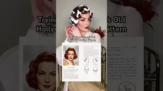 Gene Tierney Old Hollywood Hair Tutorial on Long Hair 🎞️ | #shorts #vintage #hairstyle