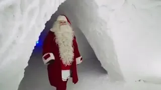 Papá Noel saludando a Guadalupe