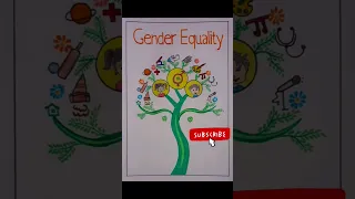 Poster on gender equality #genderequality #myartbooksimran #shorts