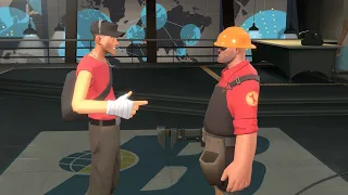 Engineer hits scout with his wrench after being insulted (SFM)