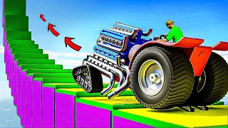 How far can the turbo tractor climb in GTA 5?