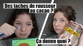 J'essaie de faire des taches de rousseur avec du cacao ? Ça fonctionne ? 👩🏻‍🦰🖌